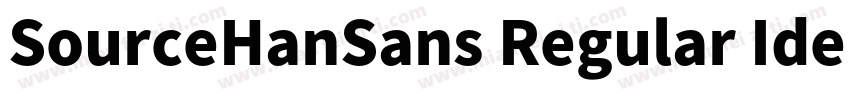 SourceHanSans Regular Identity H字体转换